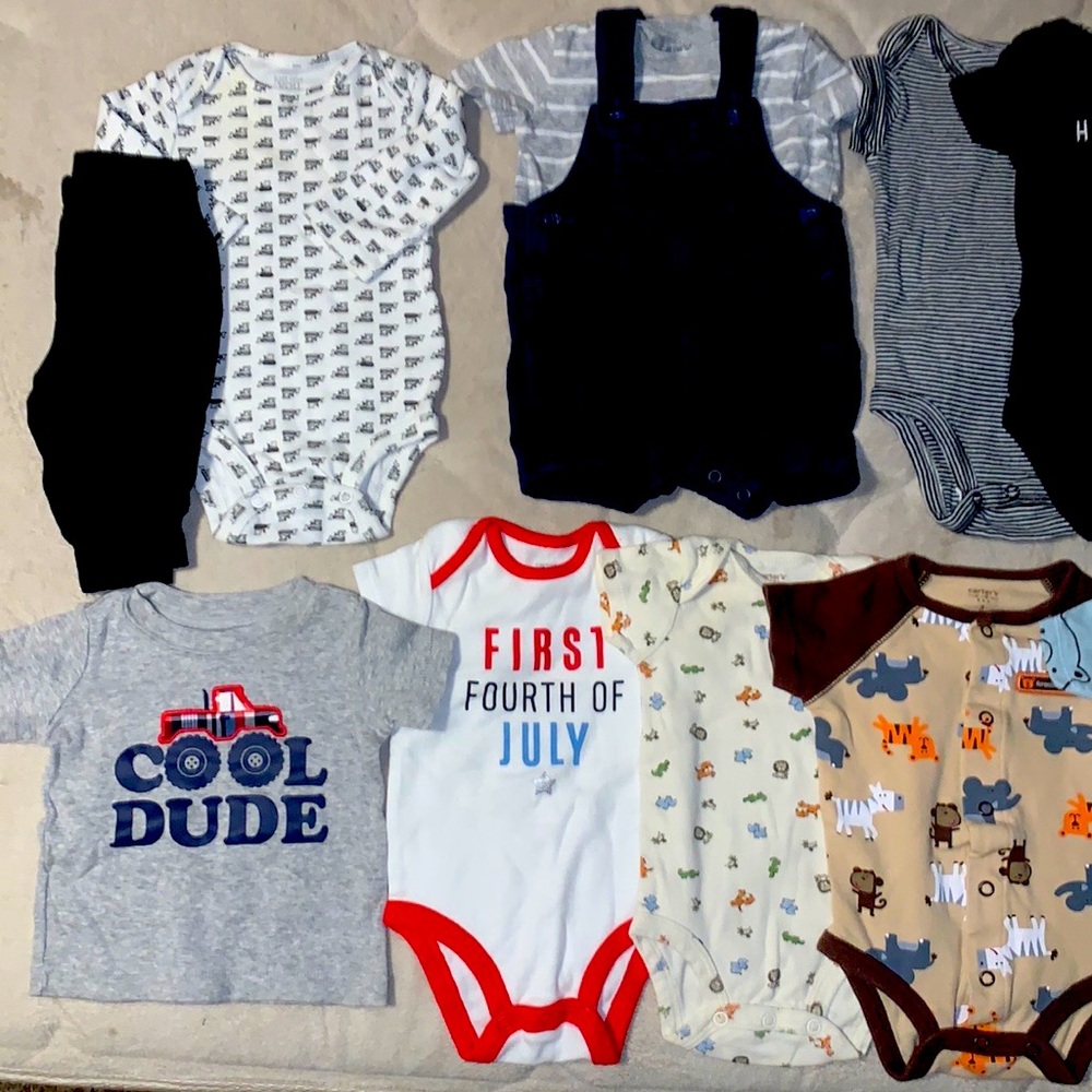 44-Piece 3-12M Baby Boy Clothes Lot